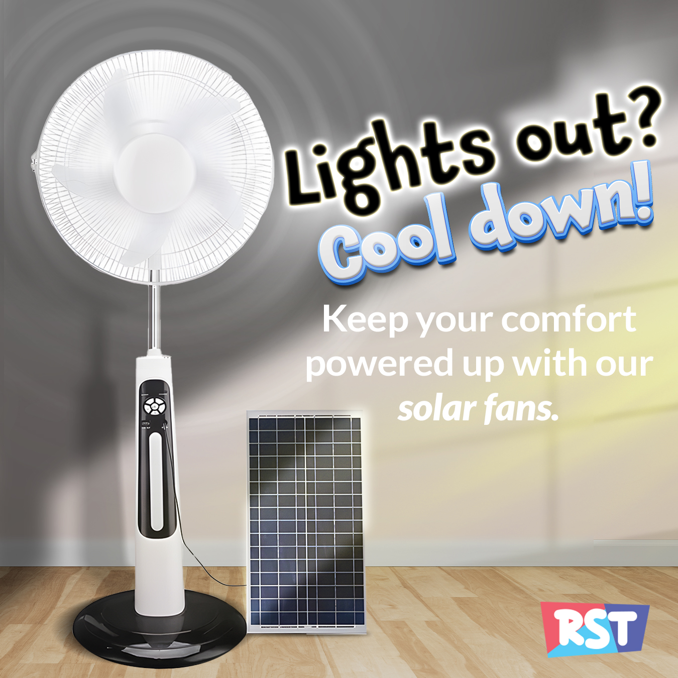 SOLAR FAN with Remote Control, Solar Panel and 2 Light Bulbs €145.00 + FREE DELIVERY - Image 4