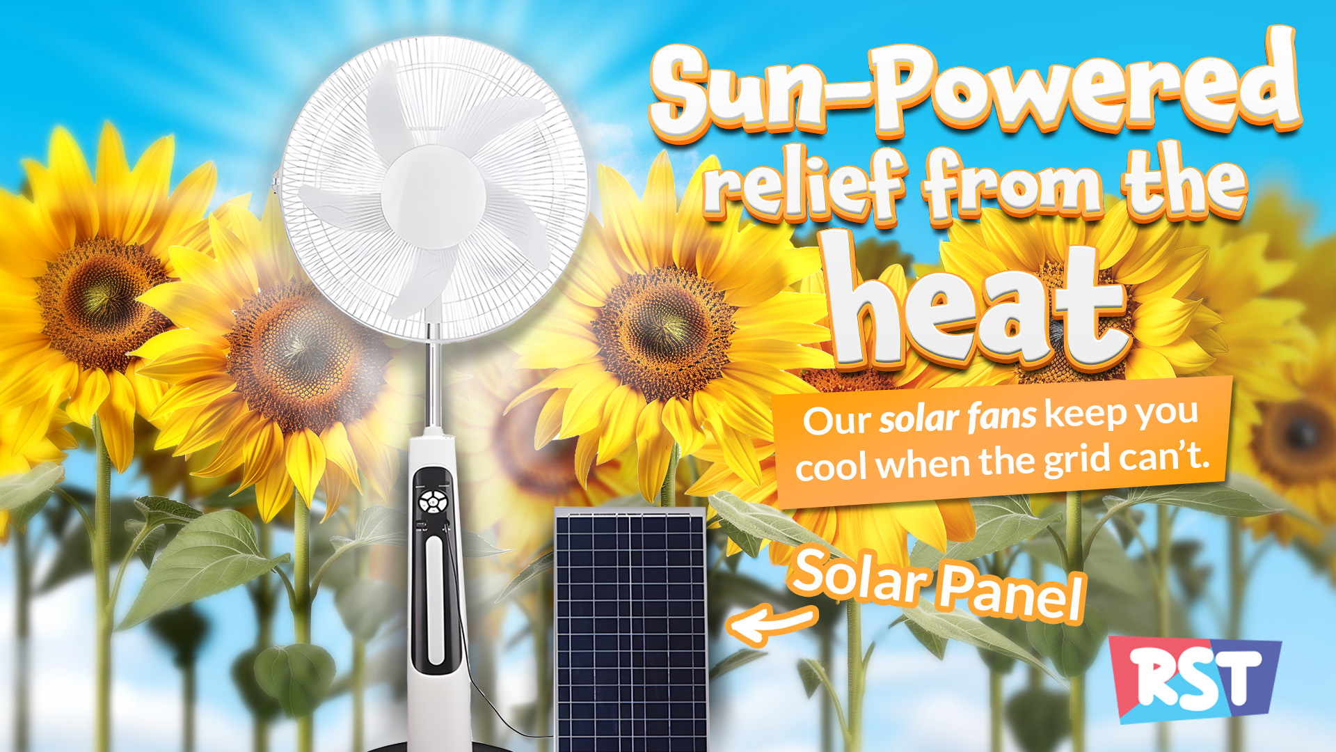 SOLAR FAN with Remote Control, Solar Panel and 2 Light Bulbs €145.00 + FREE DELIVERY - Image 2